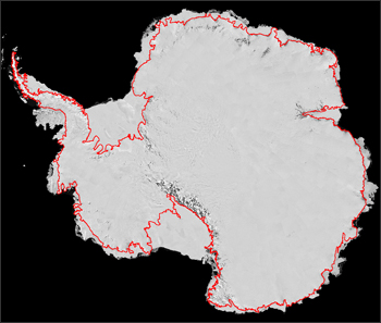 Map of Antarctica's Landmass 