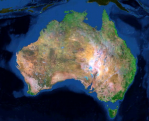 Landsat mosaic of Australia