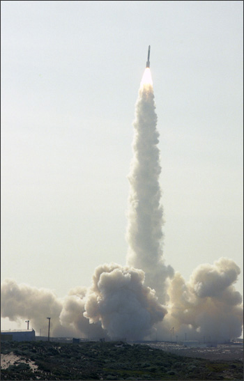 Landsat 5 launching on March 1, 1984 from Vandenberg AFB