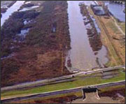 Caernarvon freshwater diversion in Louisiana.