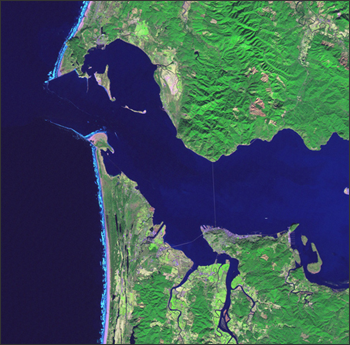 Landsat image of Cape Disappointment