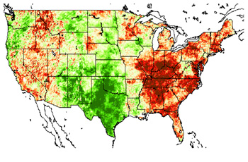 Drought map for 2007