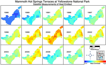 series of geothermal emittance data 