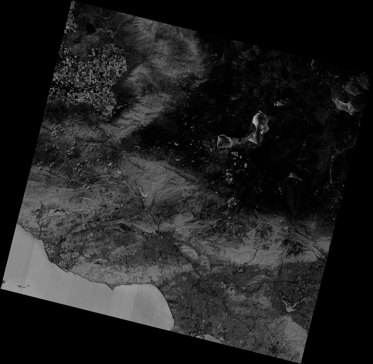 Landsat 8 blue band image of Los Angeles