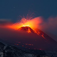 Photo of Mt Etna eruption