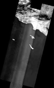 A Landsat thermal image with banding