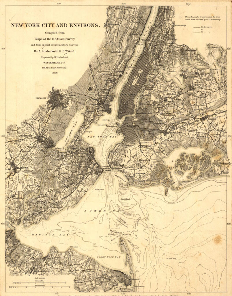 New York map 1860