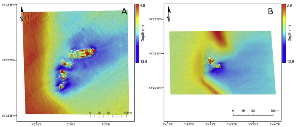 Elevation models of the SS Sansip and the SS Samvurn