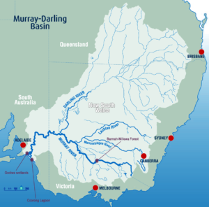 darling river on world map