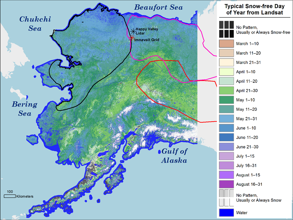 snowmelt dates for Alaska