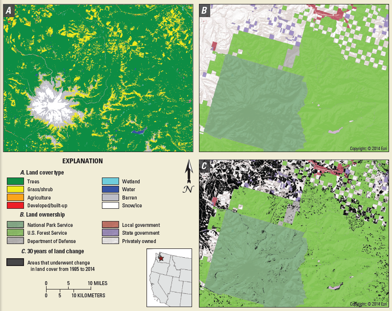 Landsat time-series images help show how differences in land cover changes