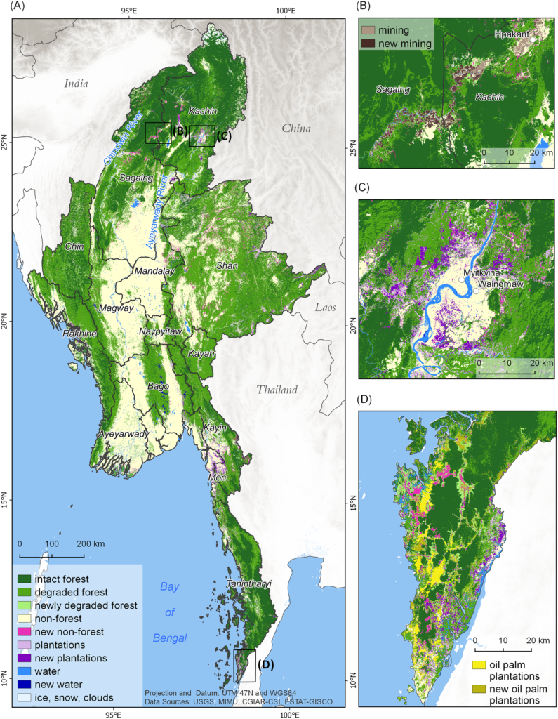 forest cover change in Myanmar