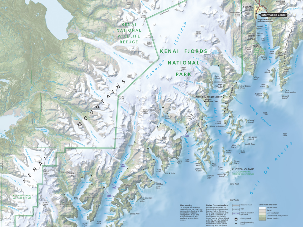 NPS Kenai Fjords map