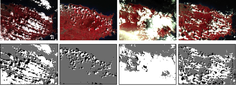 Landsat MSS data of Puerto Rico and their cloud masks