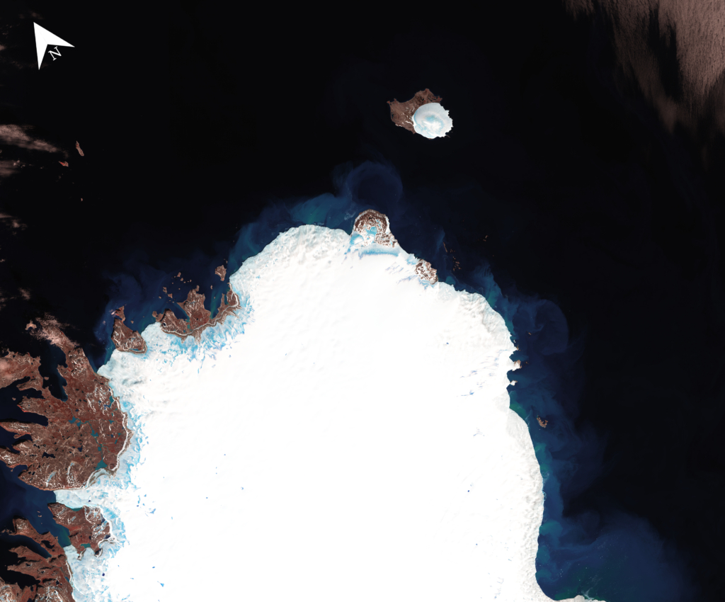 Landsat 8 image of NE Svalbard