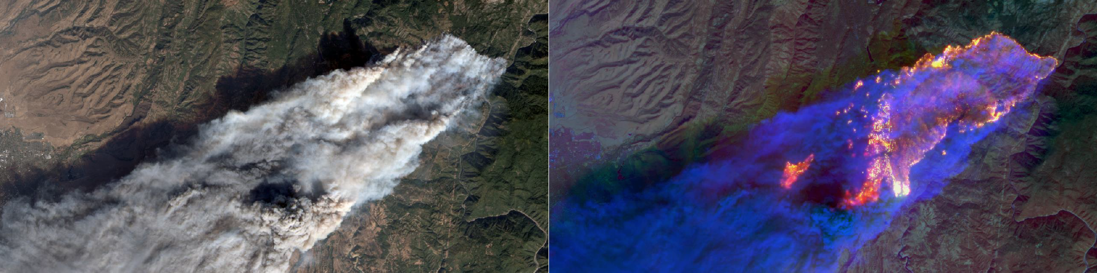 Landsat 8 images of Camp Fire
