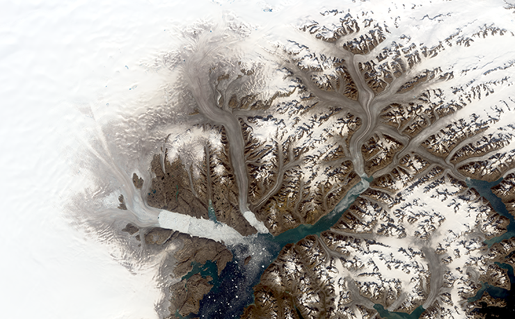 Glaciers in southeastern Greenland