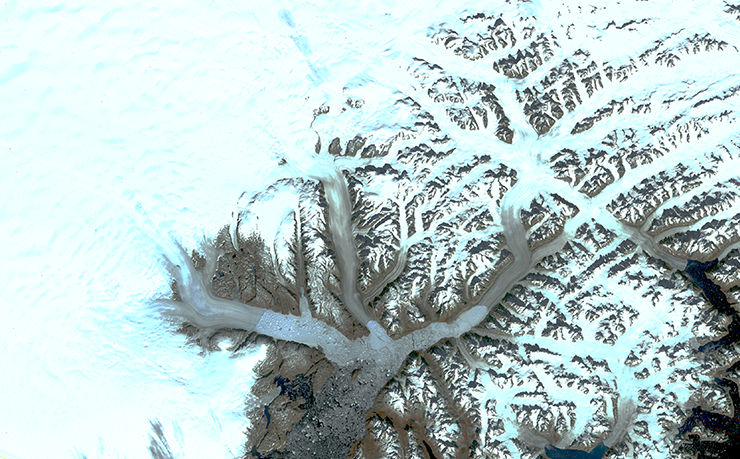 Glaciers in southeastern Greenland