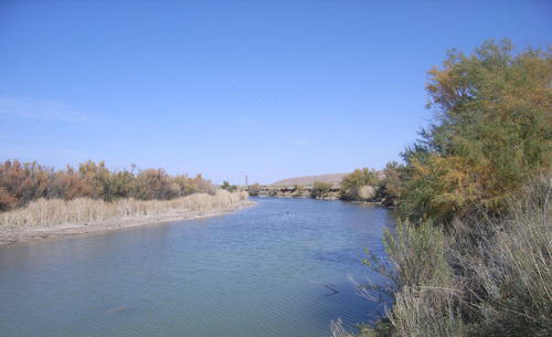 The Pecos River winds it way through Roswell, New Mexico
