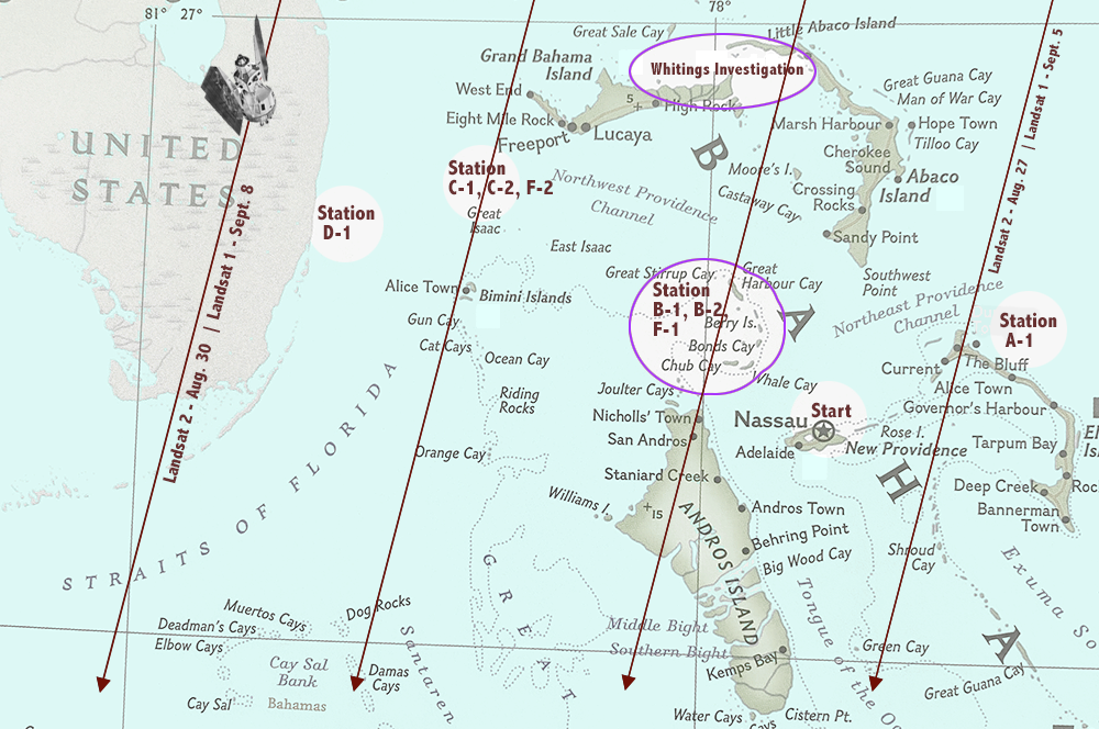 map of expedition field sites