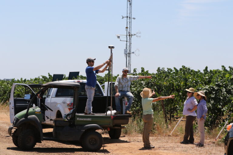 The E&J Gallo team preparing a sensor for rapid sampling