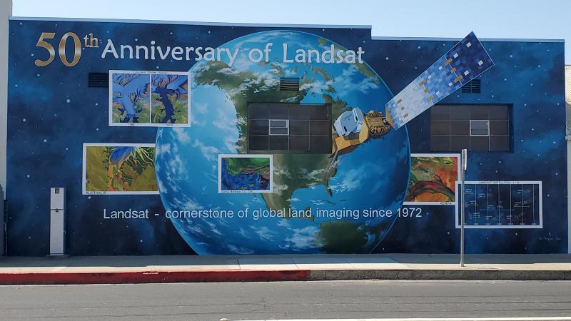 Landsat mural in Lompoc