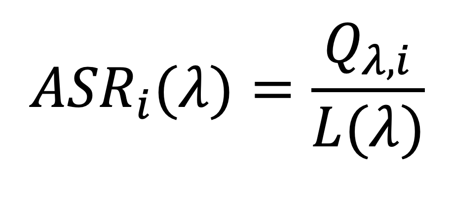 absolute spectral responsivity equation
