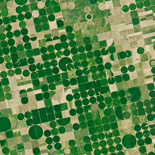 Kansas center pivot irrigation background