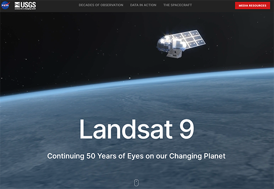 Landsat 9 interactive site