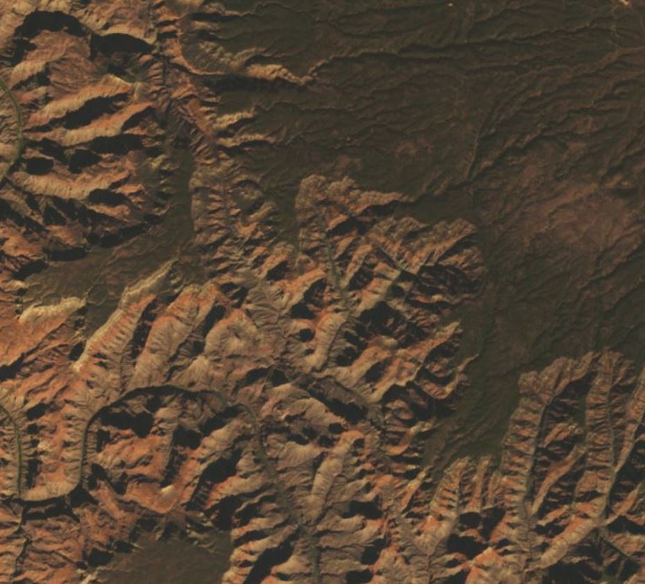 A November 11, 2021, Landsat 8 image of the Grand Canyon