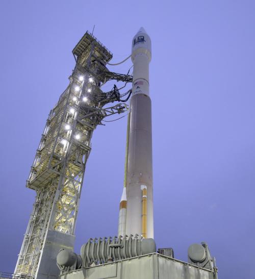 The United Launch Alliance (ULA) Atlas V rocket with the Landsat 9 satellite