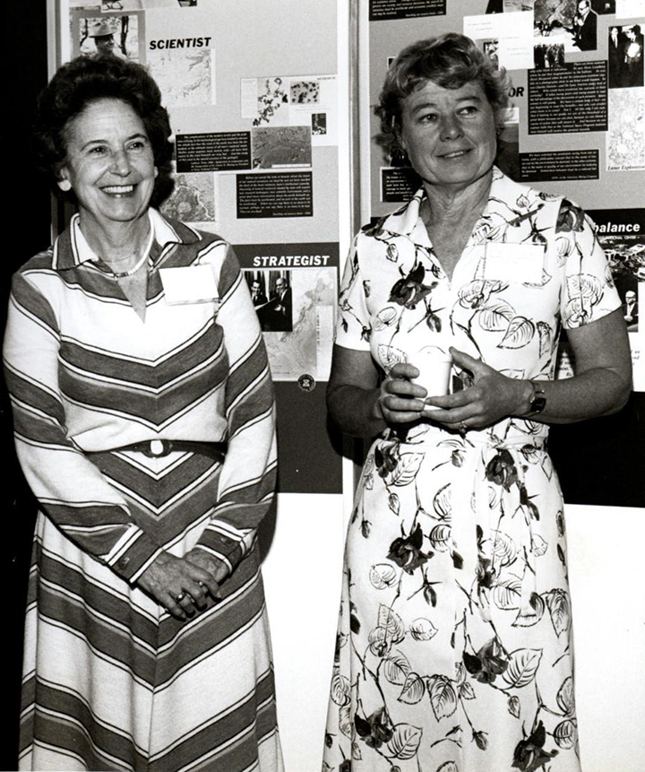 Virginia Norwood (right) with William Pecora’s wife Ethelwyn in 1979