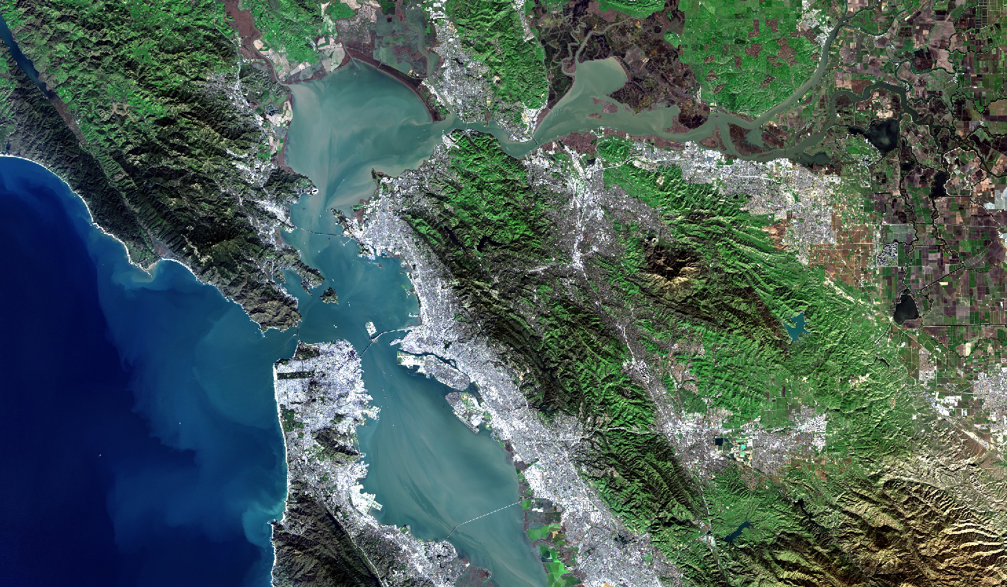 Landsat 9 image of San Francisco