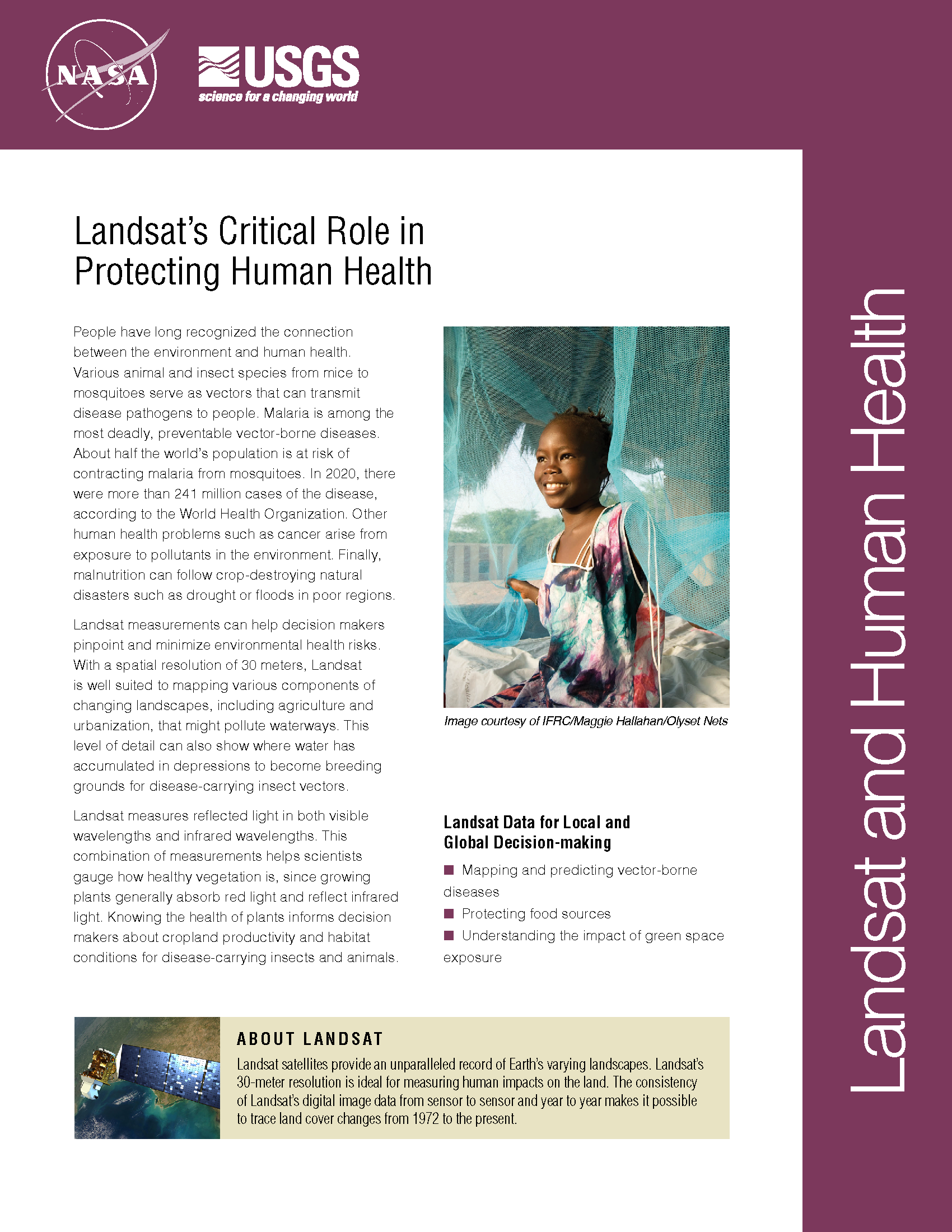 Landsat Factsheet Health front