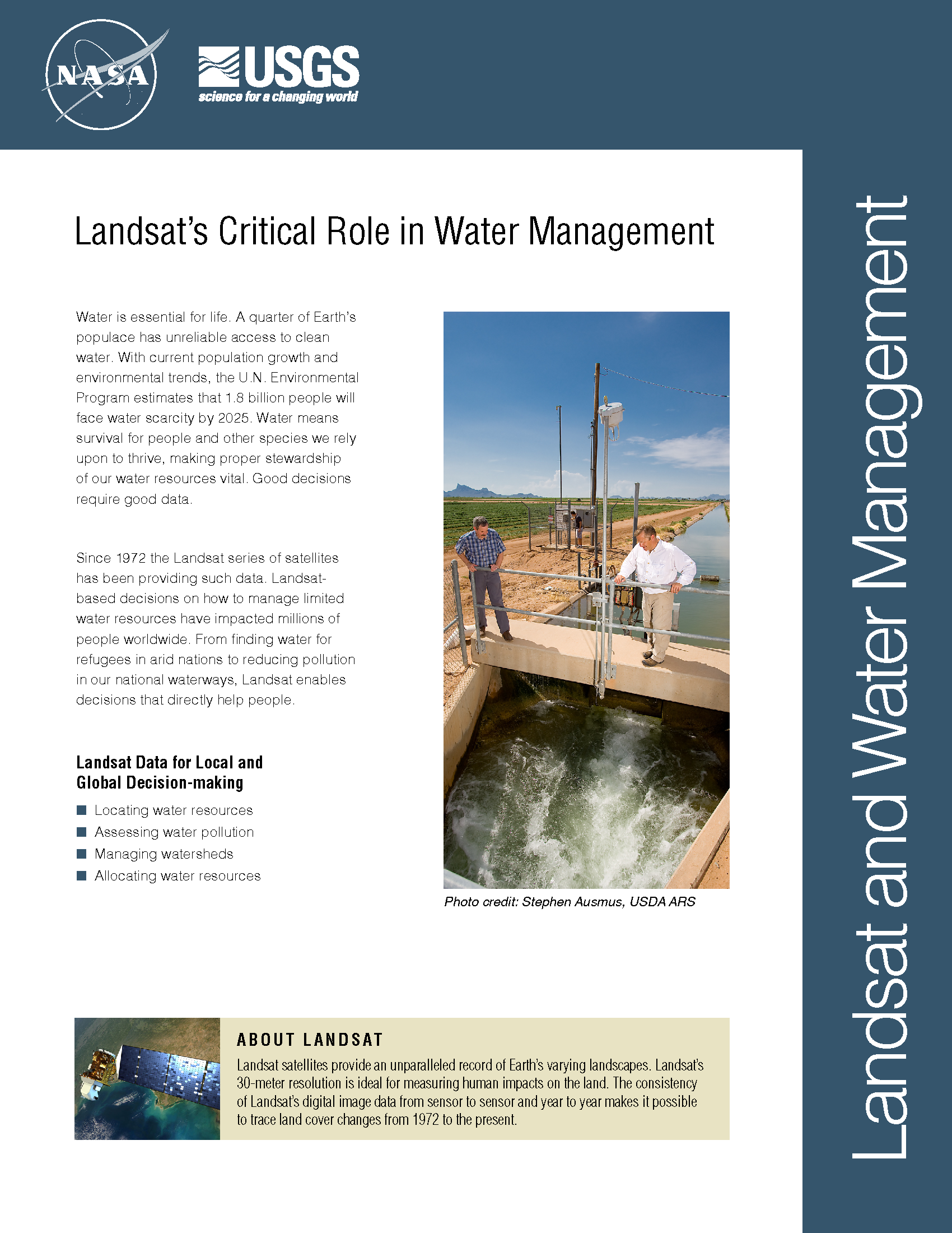 Landsat Factsheet Water front