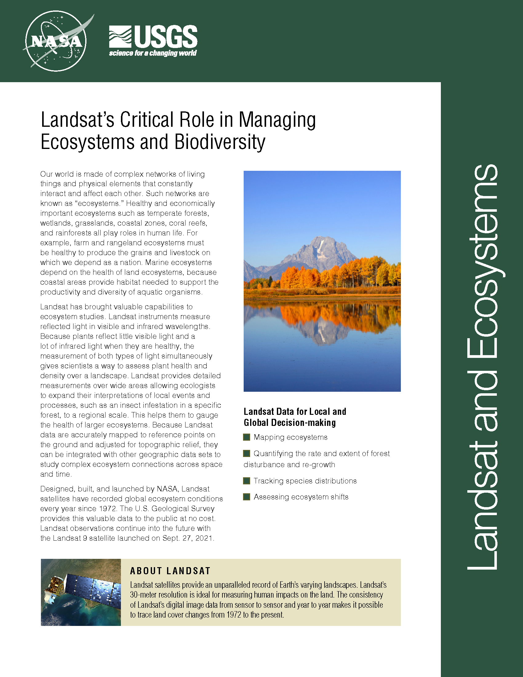 Landsat Factsheet Ecosystems front