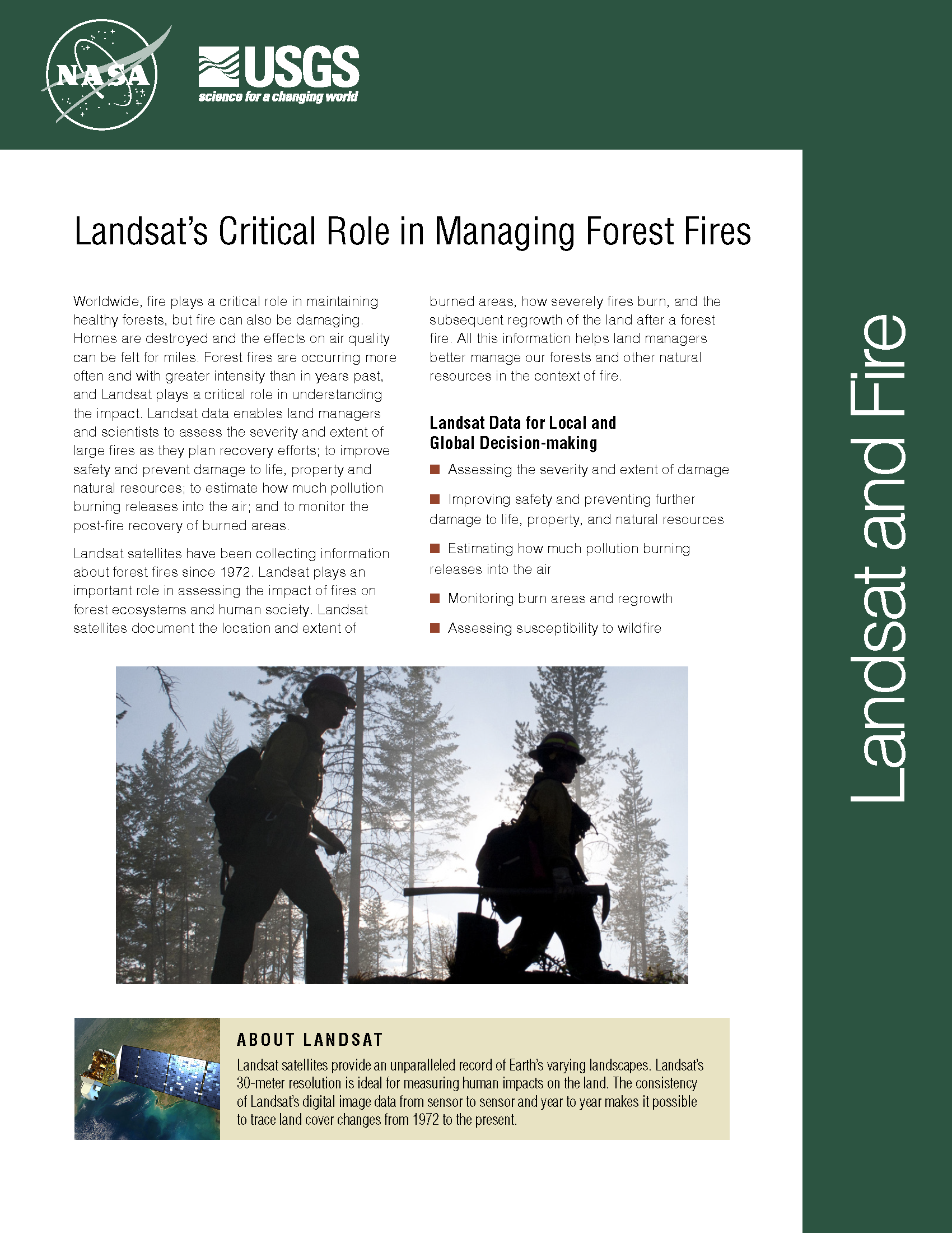 Landsat Factsheet Fire front