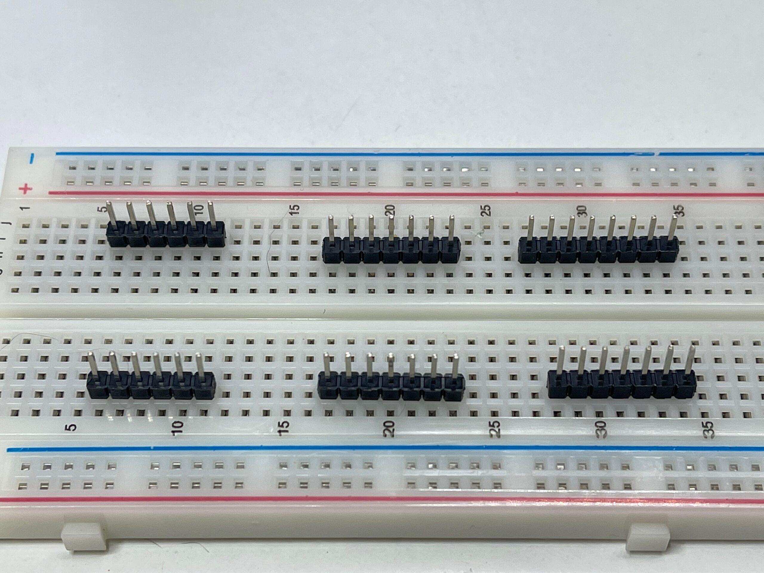 Fixture sensor pins in breadboard