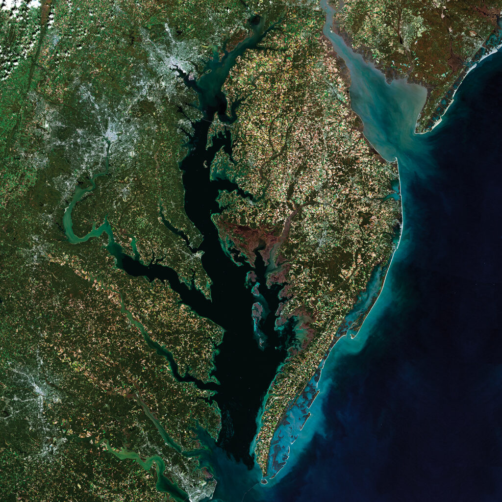 Landsat 8 image of the Chesapeake Bay