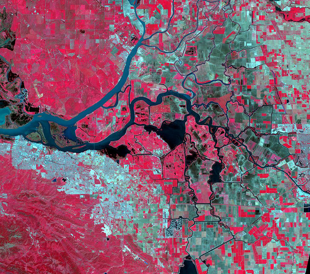Landsat image of San Joaquin River