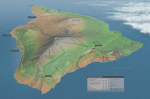 NPS map of Volcanoes National Park