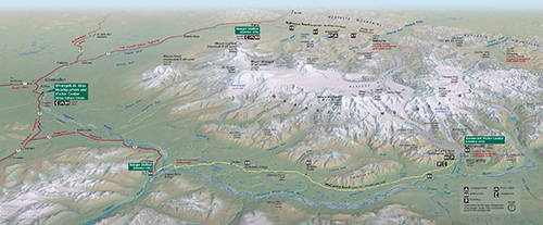NPS map of Wrangell-St. Elias National Park, Alaska