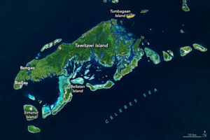 Landsat 8 image of the Philippines' Tawitawi Island.