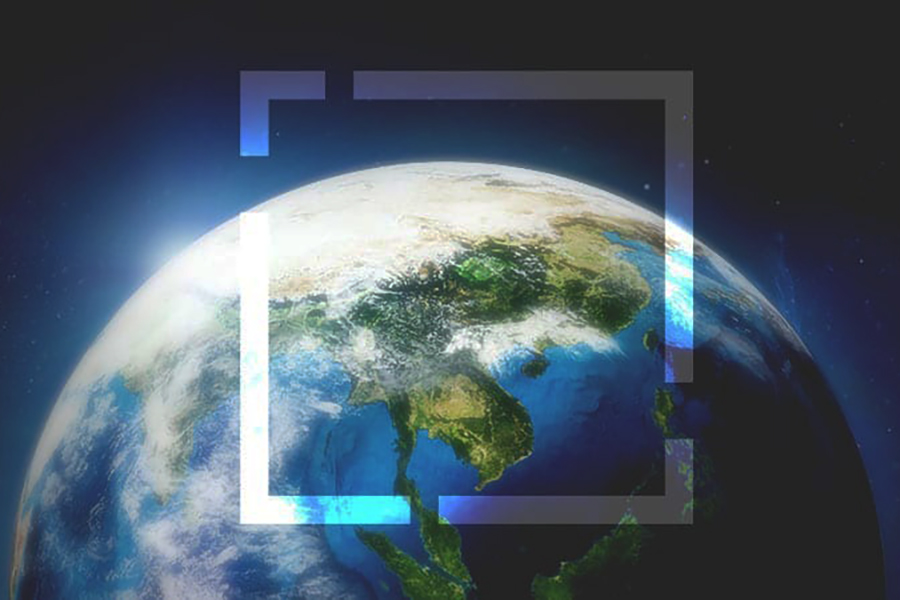 Thumbnail image of the Earth with a square graphic on top