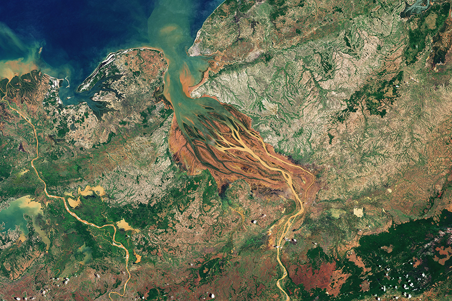 Landsat 8 image of flooding in Madagascar