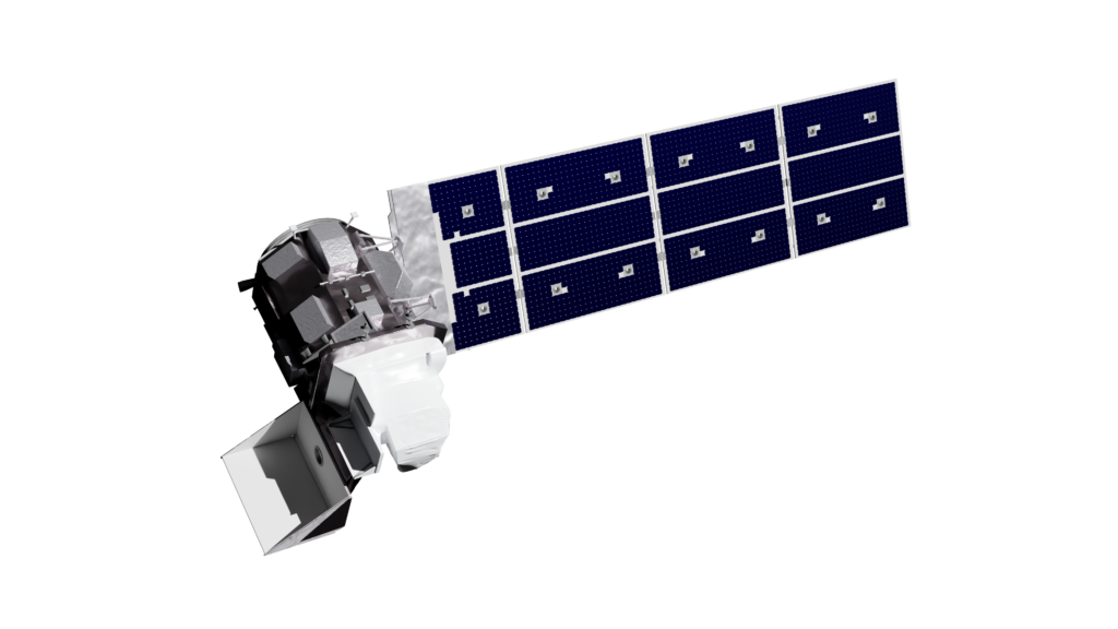 Landsat 9 with a view from the right side of the satellite