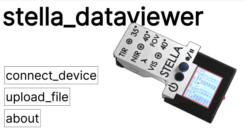 Dataviewer opening page