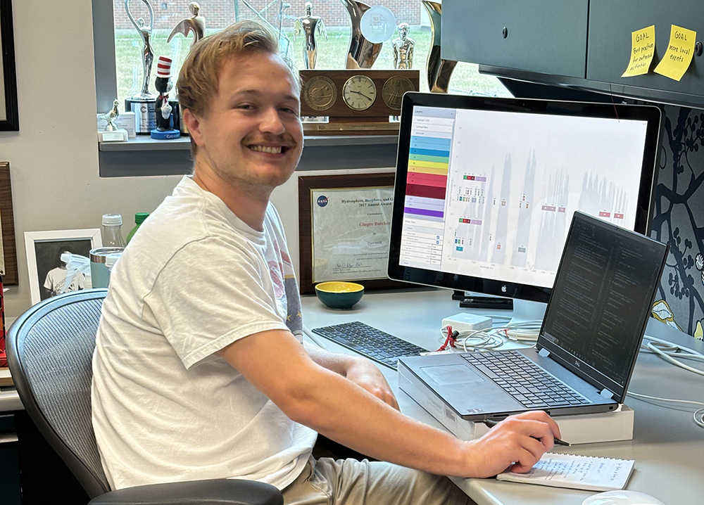 Ross Walter working on his Landsat Spectral Band Comparison Tool