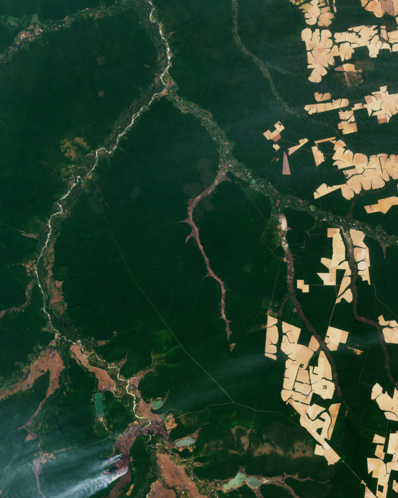 Landsat 8 Image of destruction in Mato Grosso, Brazil.