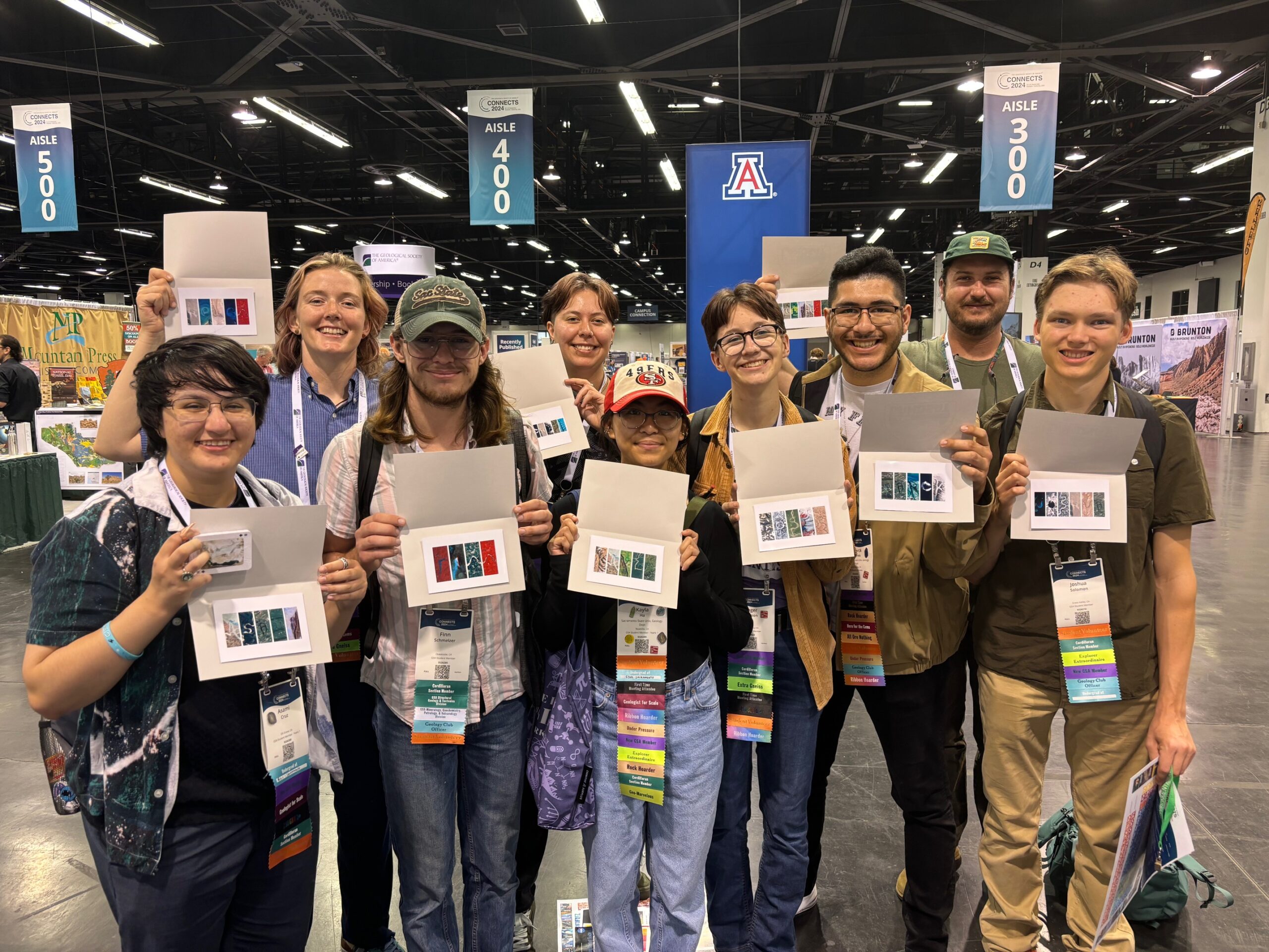 The Water Resources Group (WRG) based out of Sacramento, California shows off their names spelled out in Landsat imagery at the GSA conference.